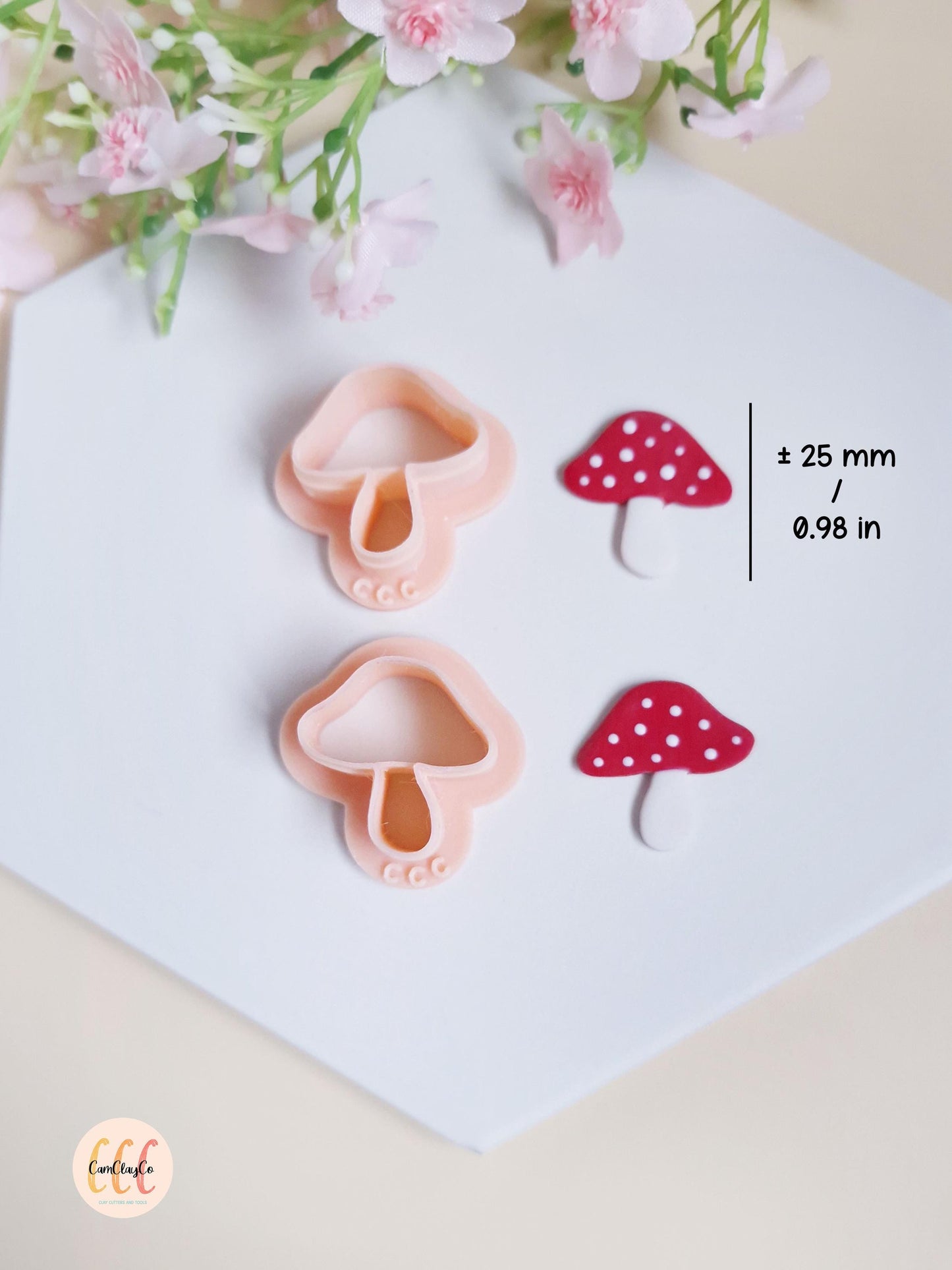 Emporte-pièces 3D en forme de champignons pour la fabrication de bijoux en argile polymère