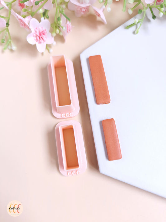 Emporte-pièces 3D en forme de rectangles arrondis pour la fabrication de bijoux en argile polymère