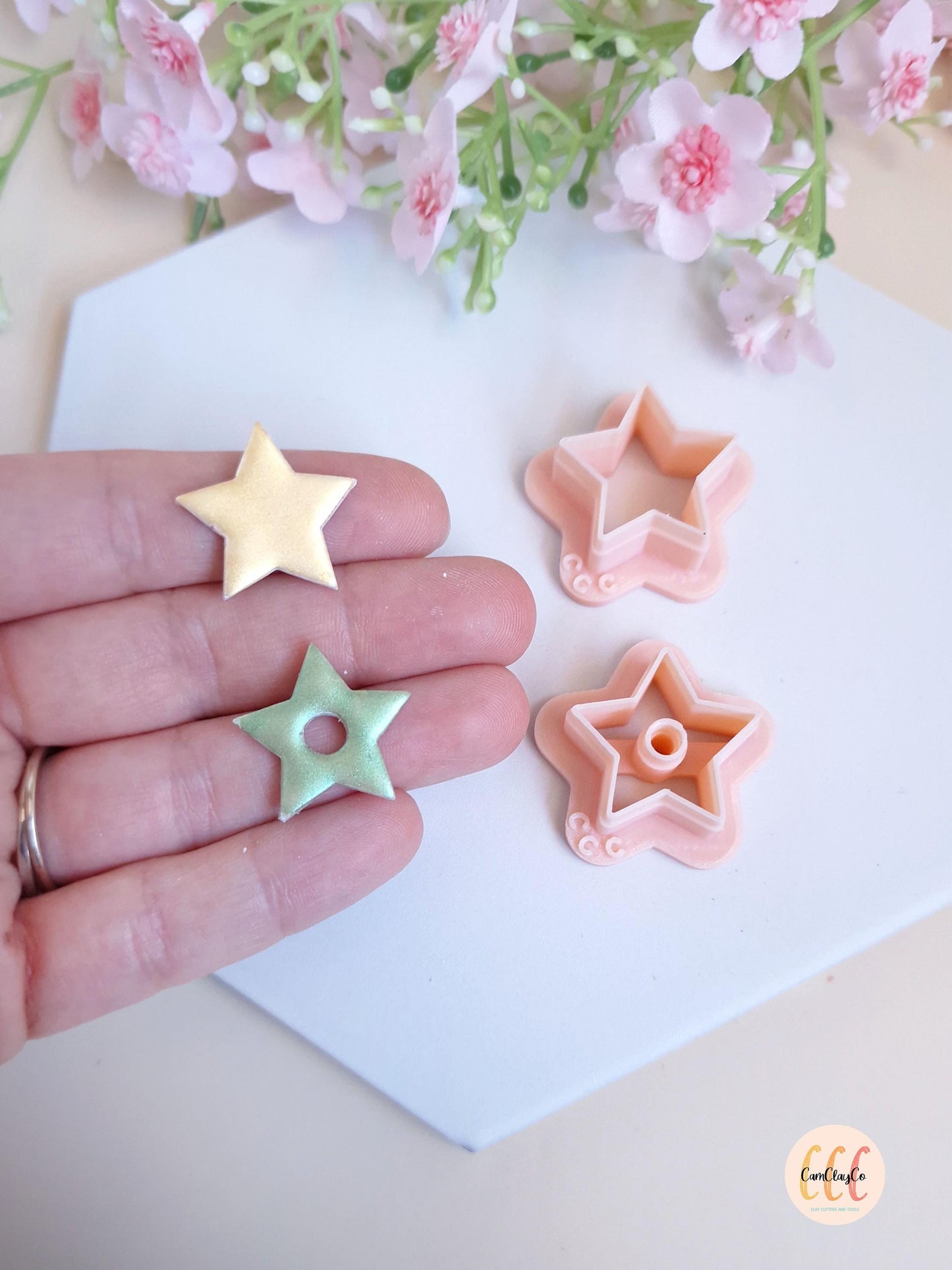 Emporte-pièces 3D en forme d'étoiles pour la fabrication de bijoux en argile polymère, pampilles pour créoles interchangeables
