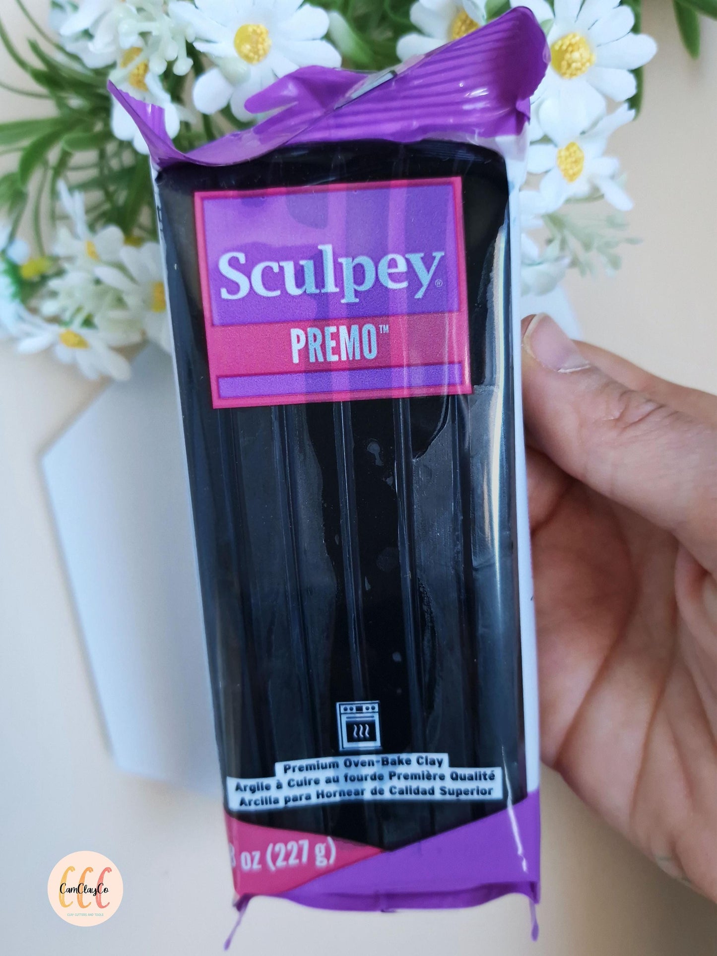 Argile polymère gros pain Sculpey Premo - Black 227g
