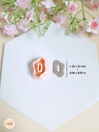 Emporte-pièce 3D forme organique pour la fabrication de bijoux en argile polymère, créoles interchangeables, pampilles - Organique 01