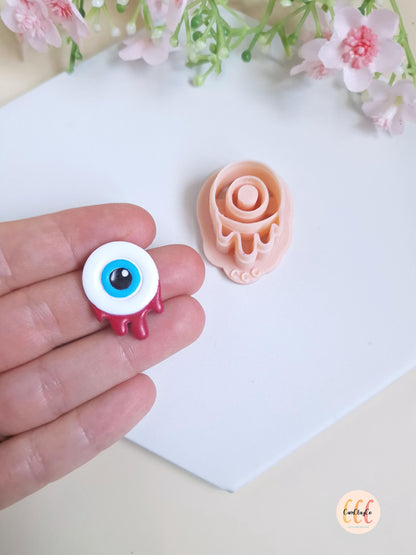 Emporte-pièce 3D en forme d’œil Halloween pour la fabrication de bijoux en argile polymère