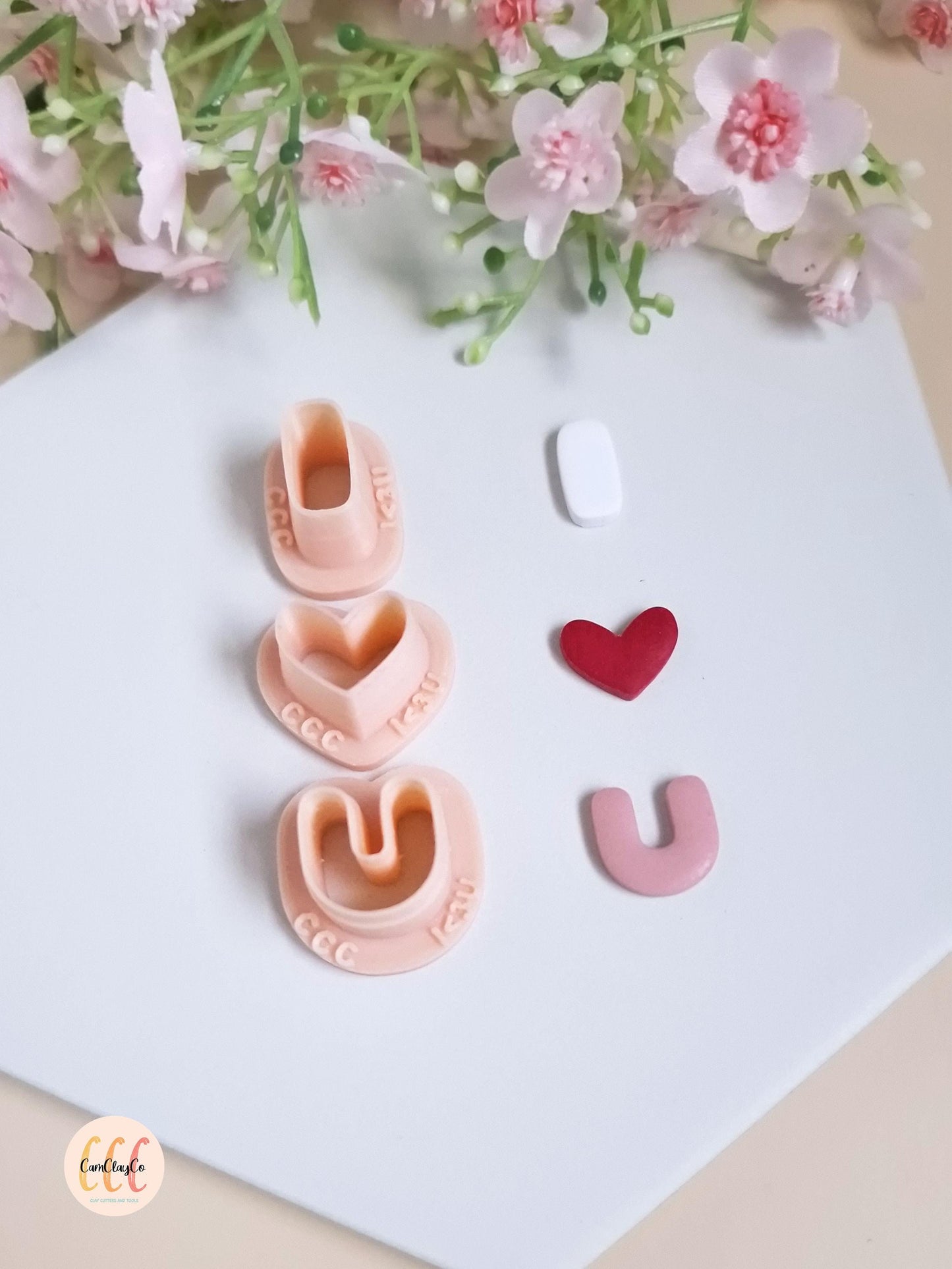 Set d'emporte-pièces 3D I LOVE U pour la fabrication de bijoux en argile polymère