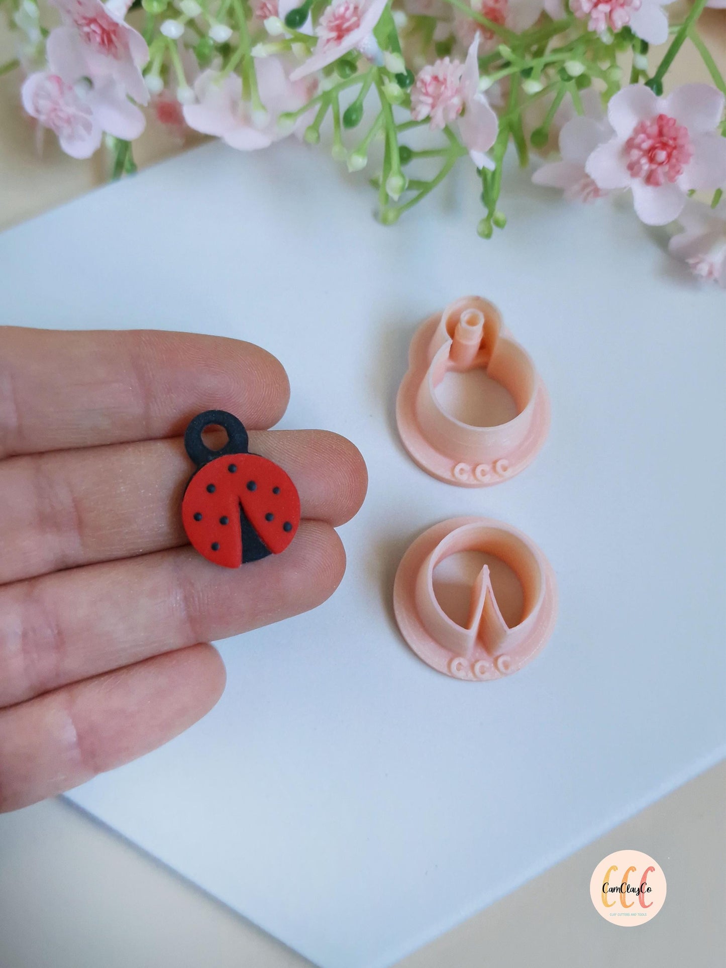 Emporte-pièces 3D en forme de coccinelle pour la fabrication de bijoux en argile polymère, créoles interchangeables, pampilles