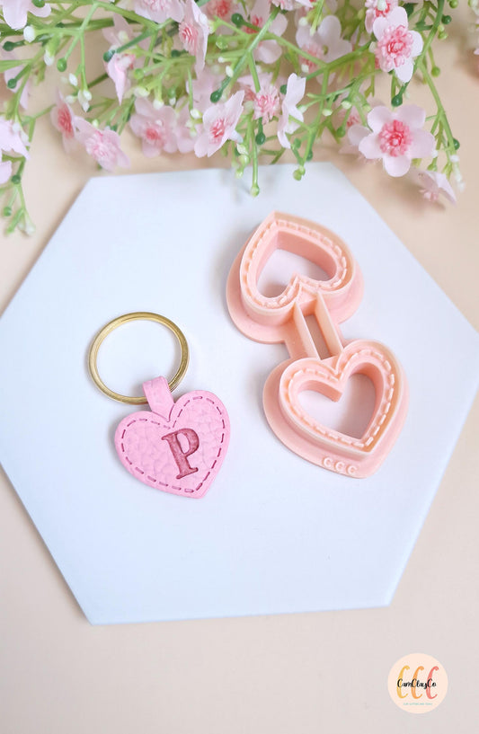 Emporte-pièce 3D porte-clés pour les créations en argile polymère - Porte-clés cœur