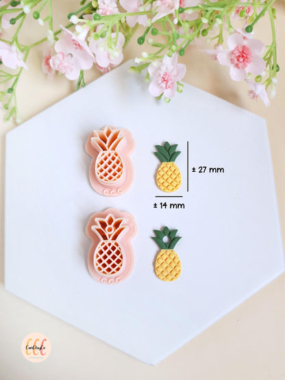 Emporte-pièces 3D en forme d'ananas pour la fabrication de bijoux en argile polymère, créoles interchangeables