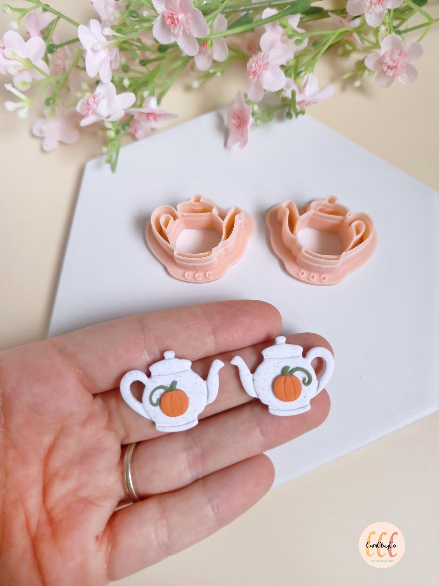 Emporte-pièces 3D en forme de théières pour la fabrication de bijoux en argile polymère
