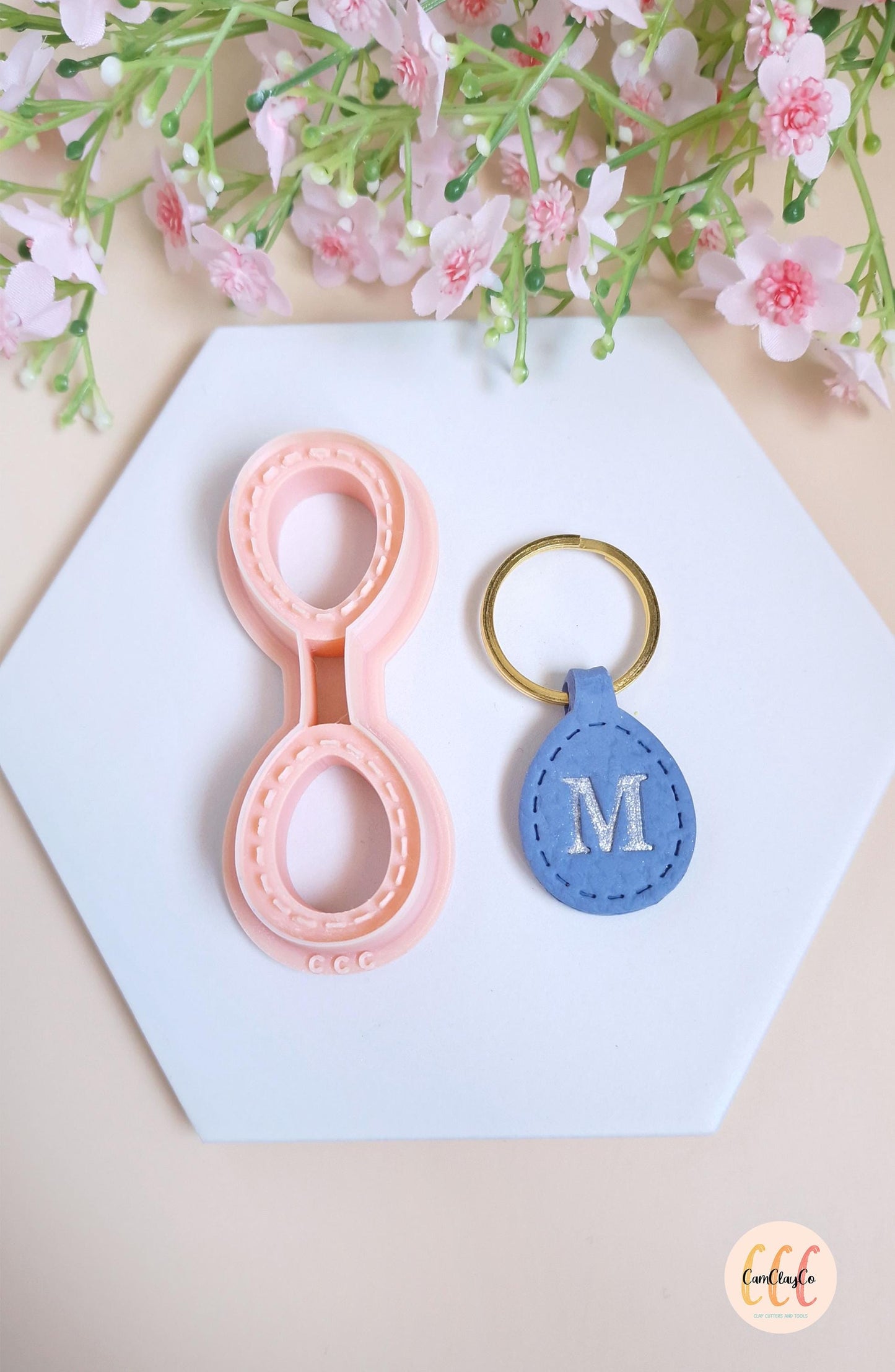 Emporte-pièce 3D porte-clés pour les créations en argile polymère - Porte-clés goutte