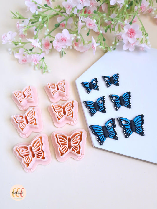 Emporte-pièces 3D en forme de papillons détaillés pour la fabrication de bijoux en argile polymère, créoles interchangeables, pampilles