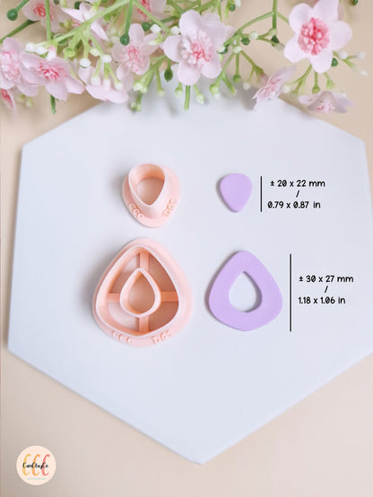 Set de deux emporte-pièces pour la fabrication de bijoux en argile polymère - D01