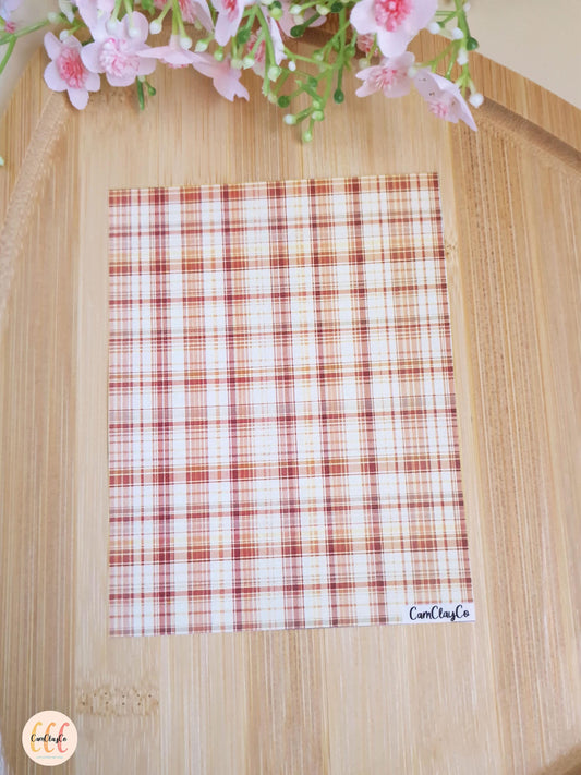 Feuille de transfert soluble à l'eau - Plaid 04