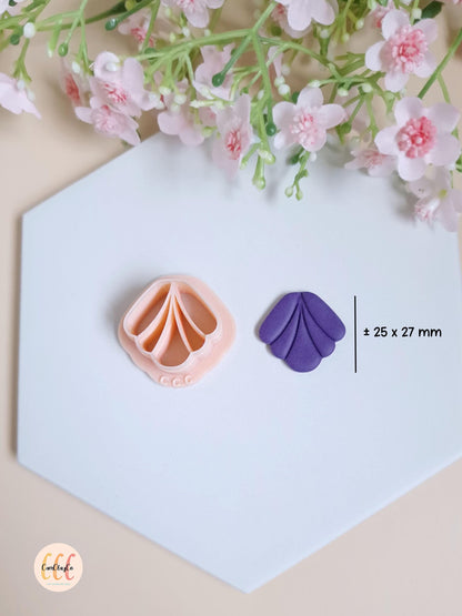 Emporte-pièce 3D en forme de coquillage élégant pour la fabrication de bijoux en argile polymère - Elegant 05