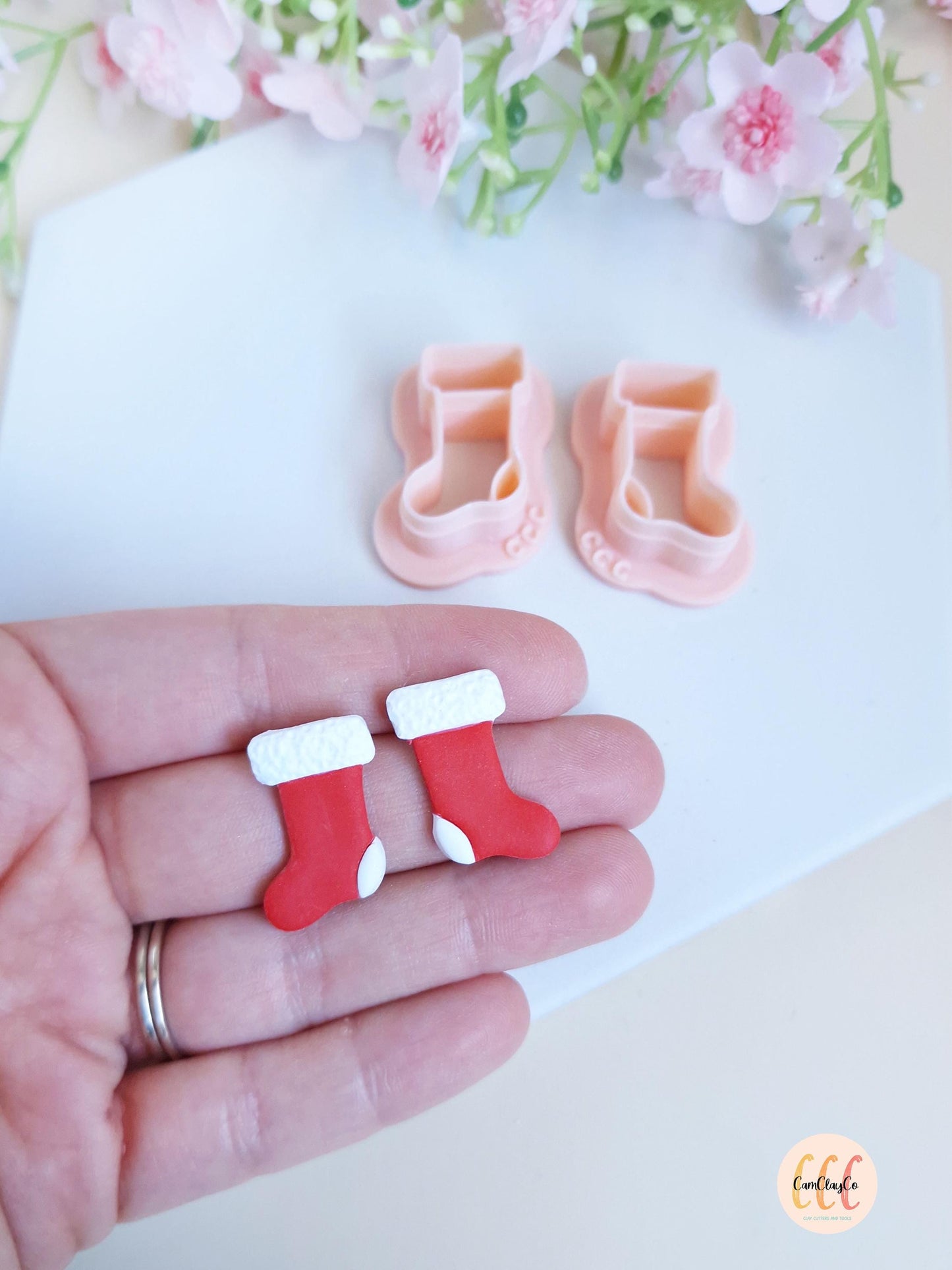 Emporte-pièces 3D en forme de chaussettes de Noël pour la fabrication de bijoux en argile polymère
