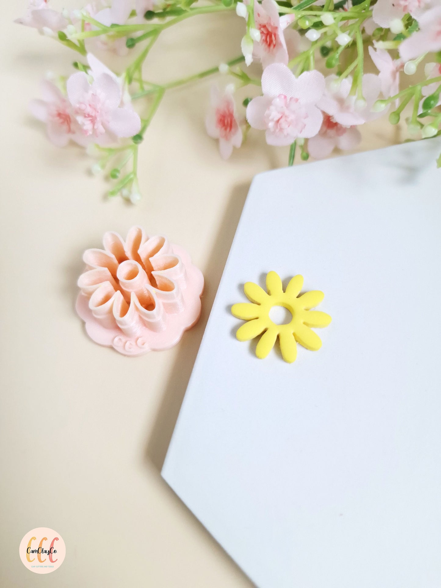Emporte-pièce 3D en forme de fleur 10 pétales pour la fabrication de bijoux en argile polymère, pampilles, créoles interchangeables
