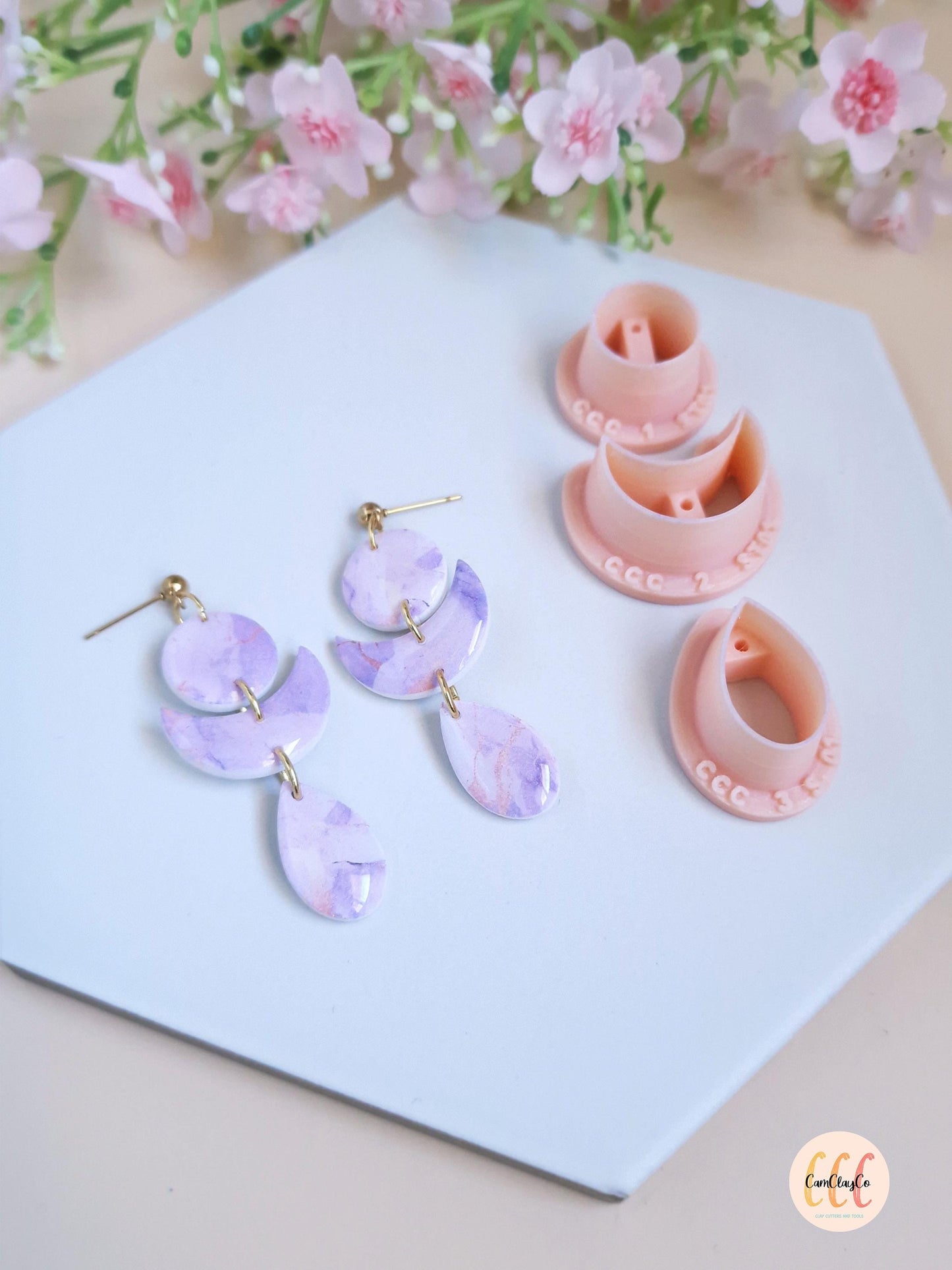 Set de trois emporte-pièces pour la fabrication de bijoux en argile polymère - ST01