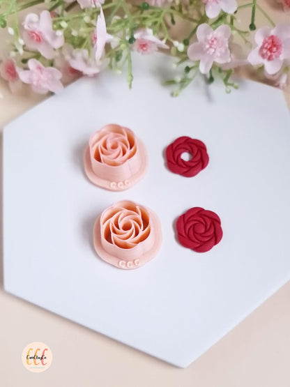 Emporte-pièces 3D en forme de roses pour la fabrication de bijoux en argile polymère, créoles interchangeables, pampilles