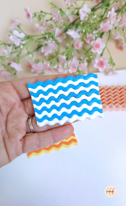 Outils à rayures, pour créer des lignes vagues et des zigzag, fabrication de bijoux en argile polymère