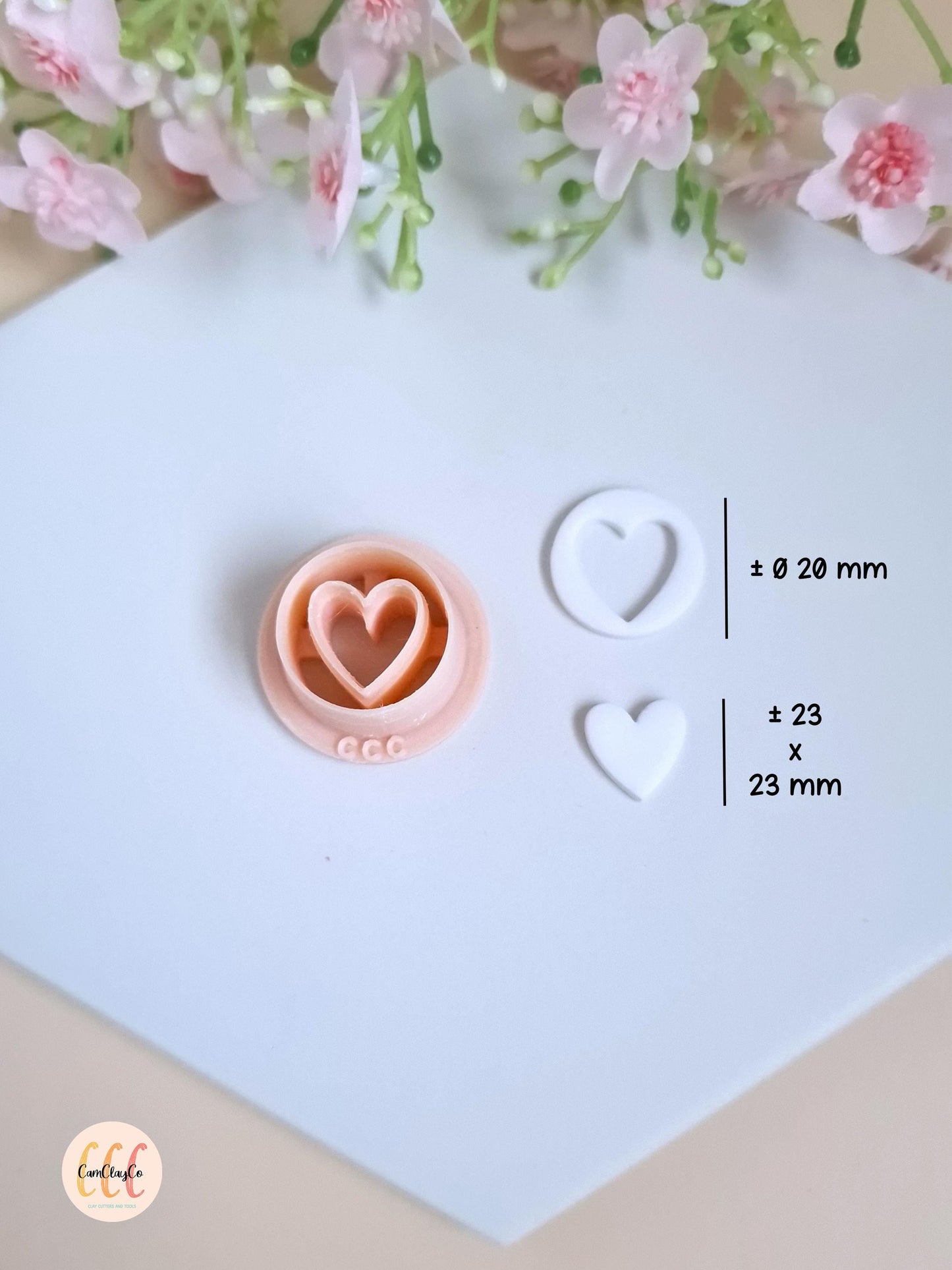 Emporte-pièce 3D en forme de cœur creux pour la fabrication de bijoux en argile polymère