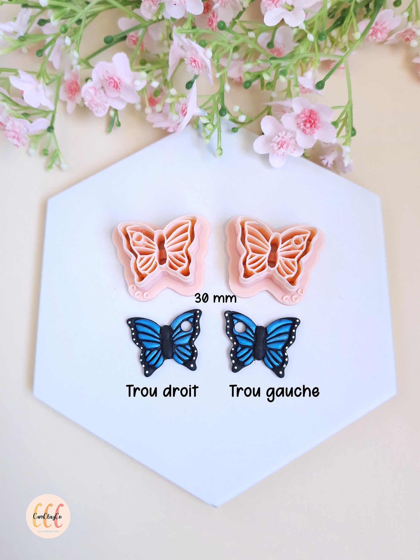 Emporte-pièces 3D en forme de papillons détaillés pour la fabrication de bijoux en argile polymère, créoles interchangeables, pampilles