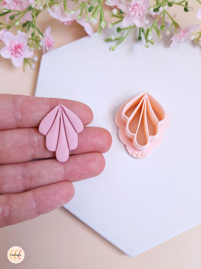 Emporte-pièce 3D en forme de feuille abstraite pour la fabrication de bijoux en argile polymère