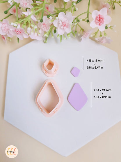 Set de deux emporte-pièces pour la fabrication de bijoux en argile polymère - D03