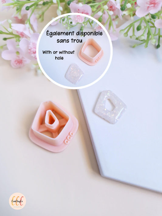 Emporte-pièce 3D forme géométrique pour la fabrication de bijoux en argile polymère, créoles interchangeables, pampilles