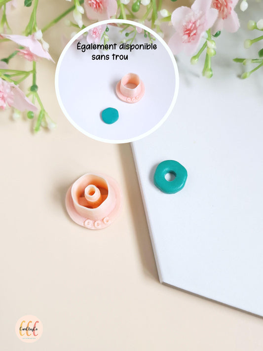 Emporte-pièce 3D en forme de cercle organique pour la fabrication de bijoux en argile polymère, créoles interchangeables, pampilles