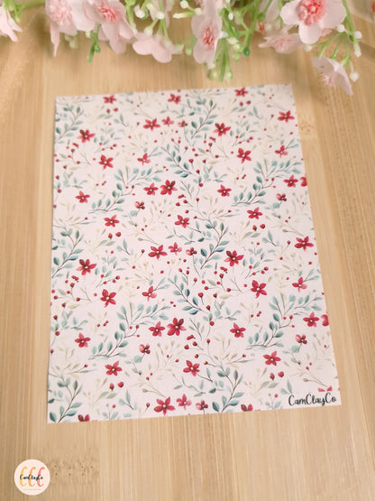 Feuille de transfert soluble à l'eau - Poinsettia 03