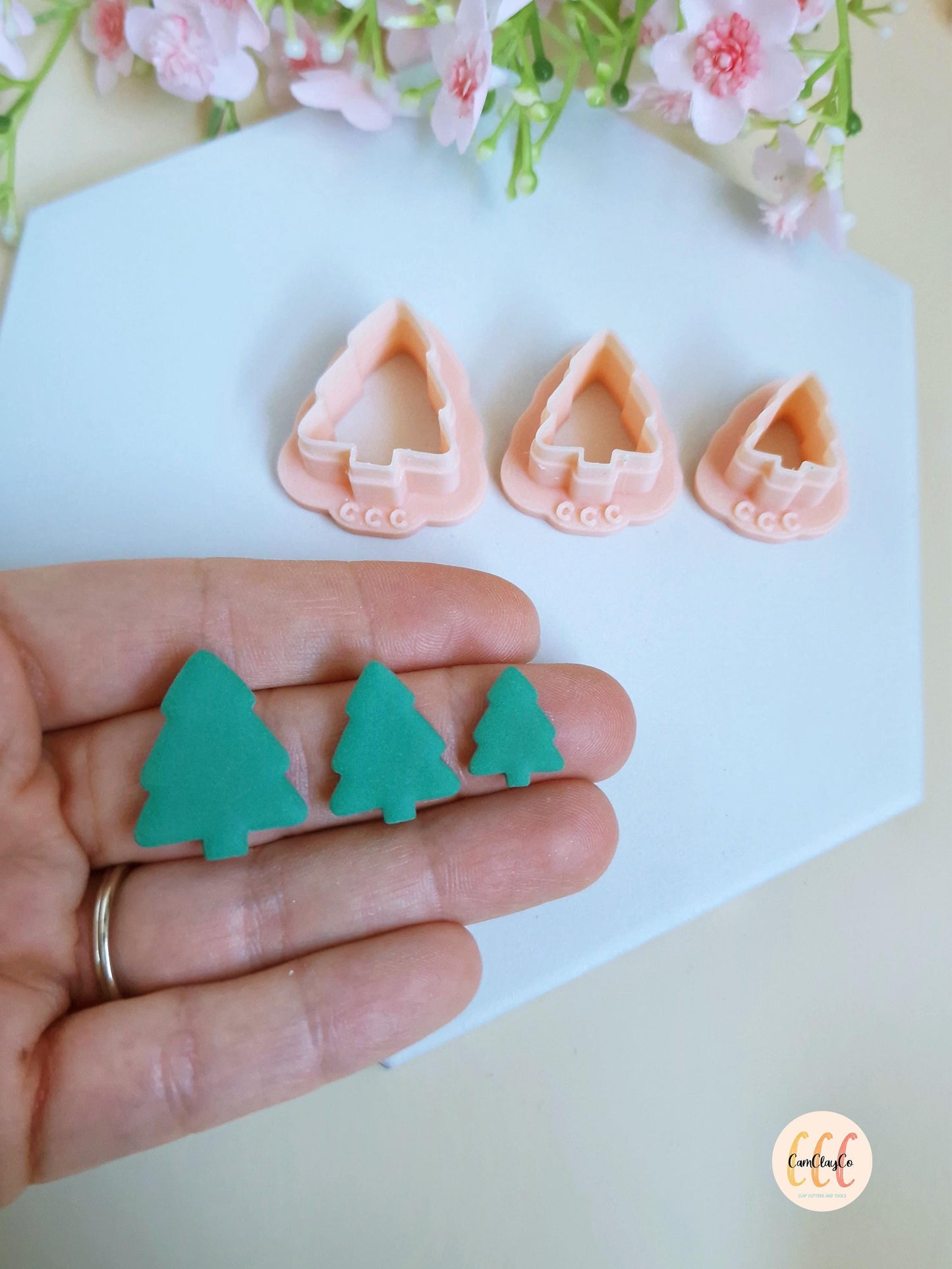 Emporte-pièce 3D en forme de sapins pour la fabrication de bijoux en argile polymère