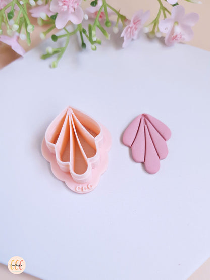 Emporte-pièce 3D en forme de feuille abstraite pour la fabrication de bijoux en argile polymère