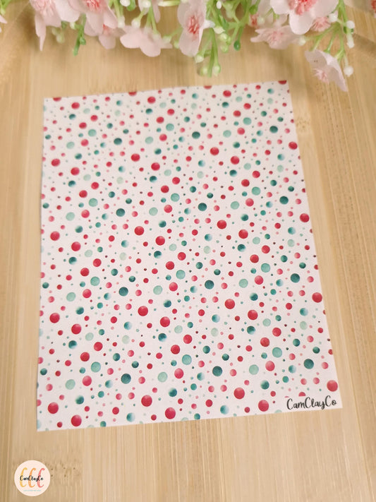 Feuille de transfert soluble à l'eau - Watercolor Xmas 02