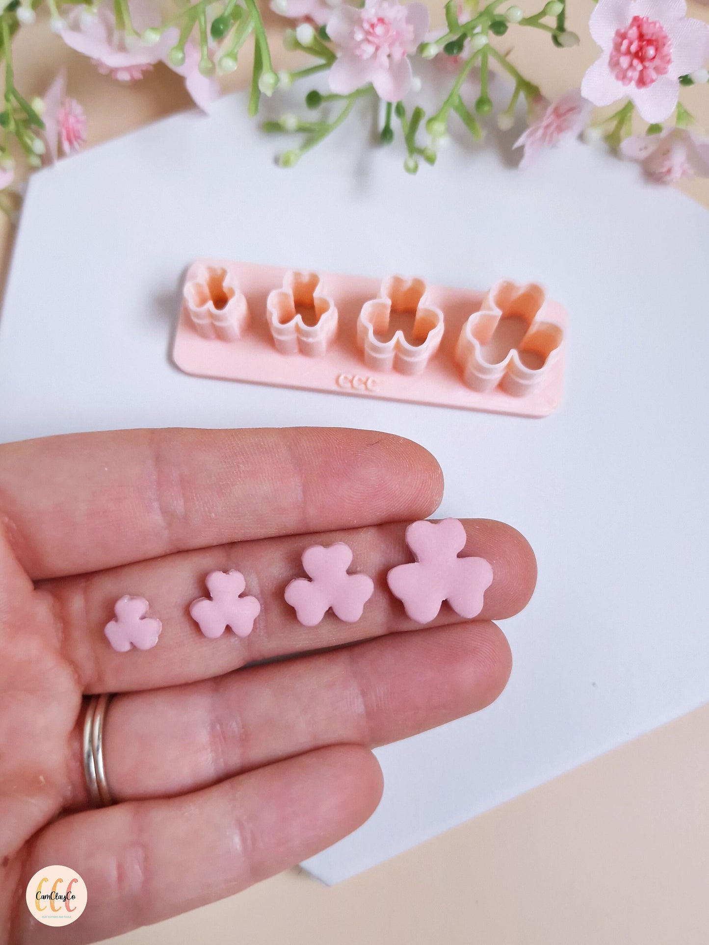 Emporte-pièce 3D en forme de pétales pour la fabrication de bijoux en argile polymère - Set pétales 4 tailles 01