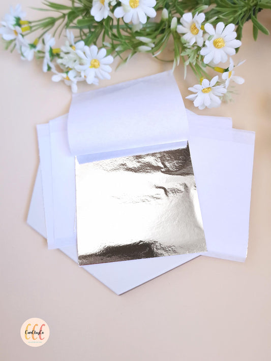 10 feuilles d'argent - Outil pour argile polymère et résine