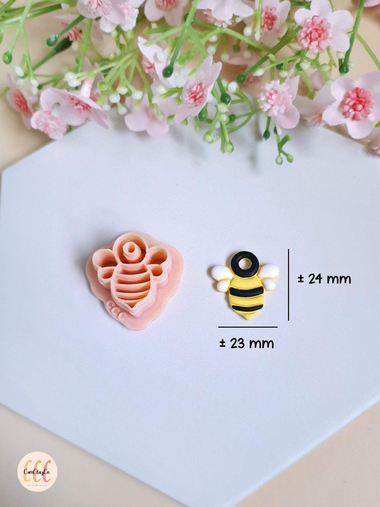 Emporte-pièce 3D en forme d'abeille pour la fabrication de bijoux en argile polymère, créoles interchangeables, pampilles