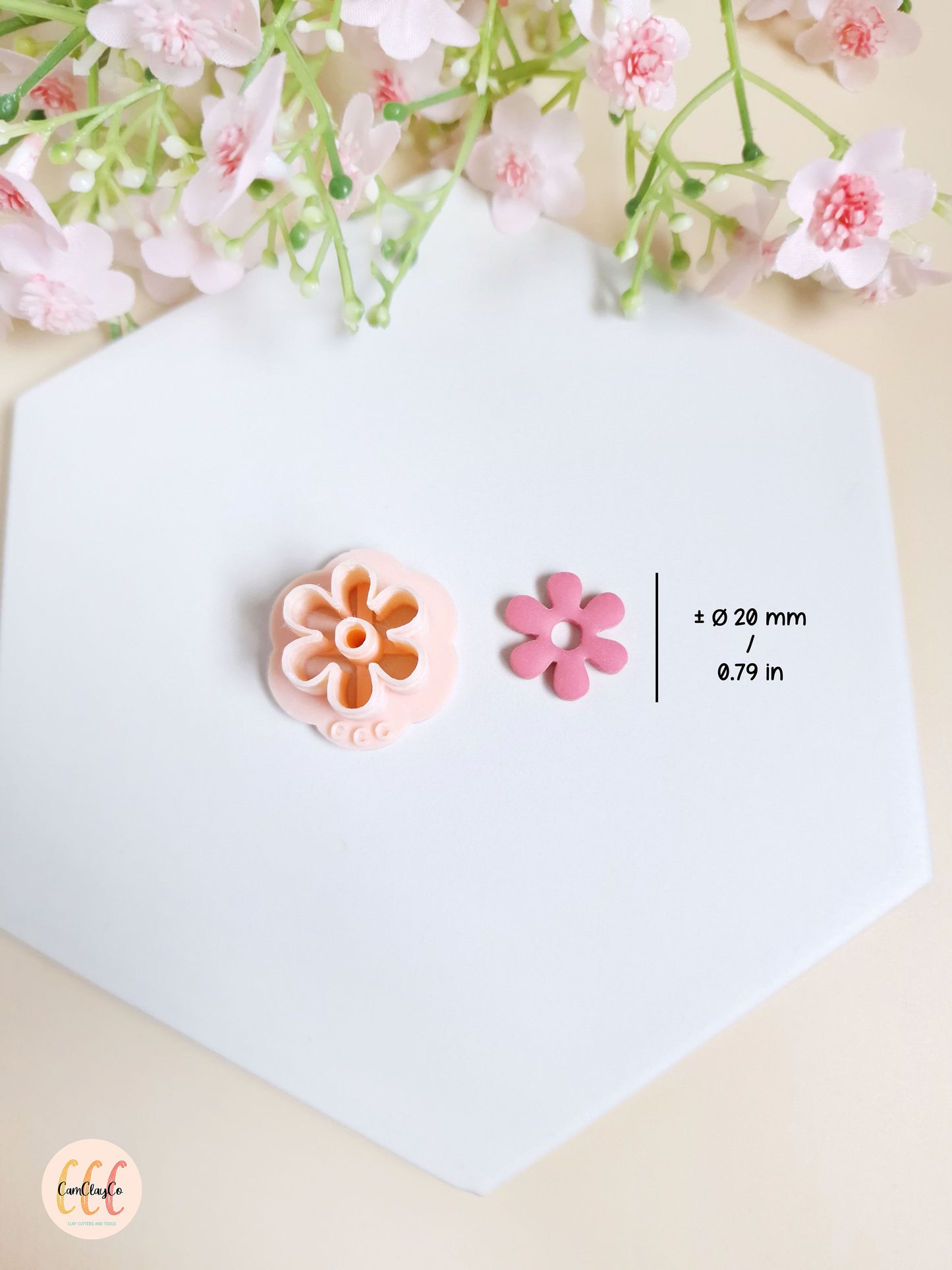 Emporte-pièce 3D en forme de fleur 6 pétales pour la fabrication de bijoux en argile polymère, créoles interchangeables, pampilles