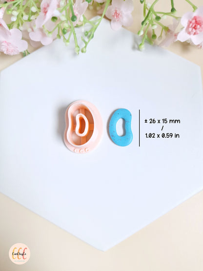 Emporte-pièce 3D forme organique pour la fabrication de bijoux en argile polymère, créoles interchangeables, pampilles - Organique 02
