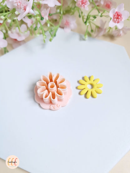Emporte-pièce 3D en forme de fleur 10 pétales pour la fabrication de bijoux en argile polymère, pampilles, créoles interchangeables