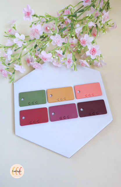 Recettes de couleurs pour argile polymère - 6 teintes - Chaleur feutrée