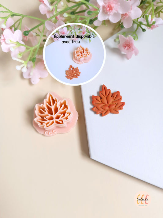 Emporte-pièce 3D en forme de feuille d'automne pour la fabrication de bijoux en argile polymère