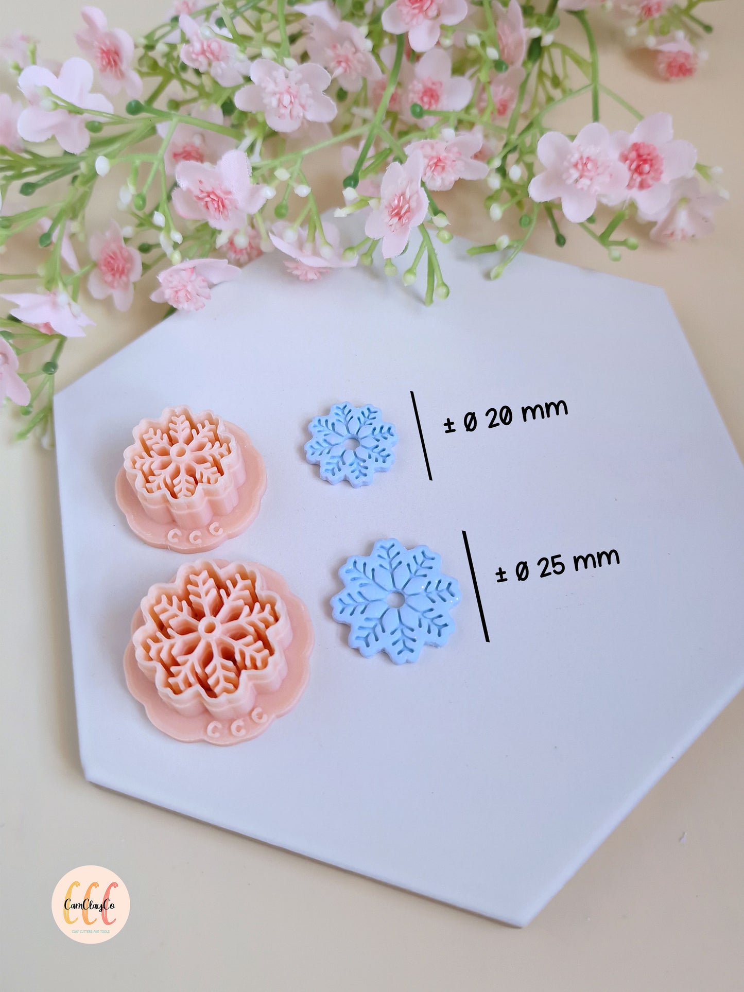 Emporte-pièces 3D en forme de flocons estampés Noël pour la fabrication de bijoux en argile polymère, créoles interchangeables, pampilles