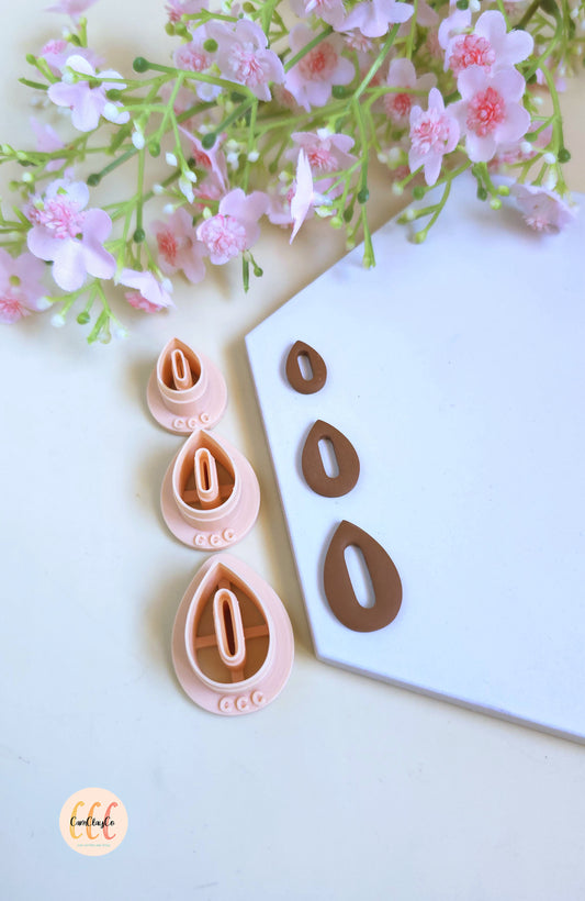 Emporte-pièces 3D en forme de gouttes donut ovale pour la fabrication de bijoux en argile polymère, créoles interchangeables, pampilles