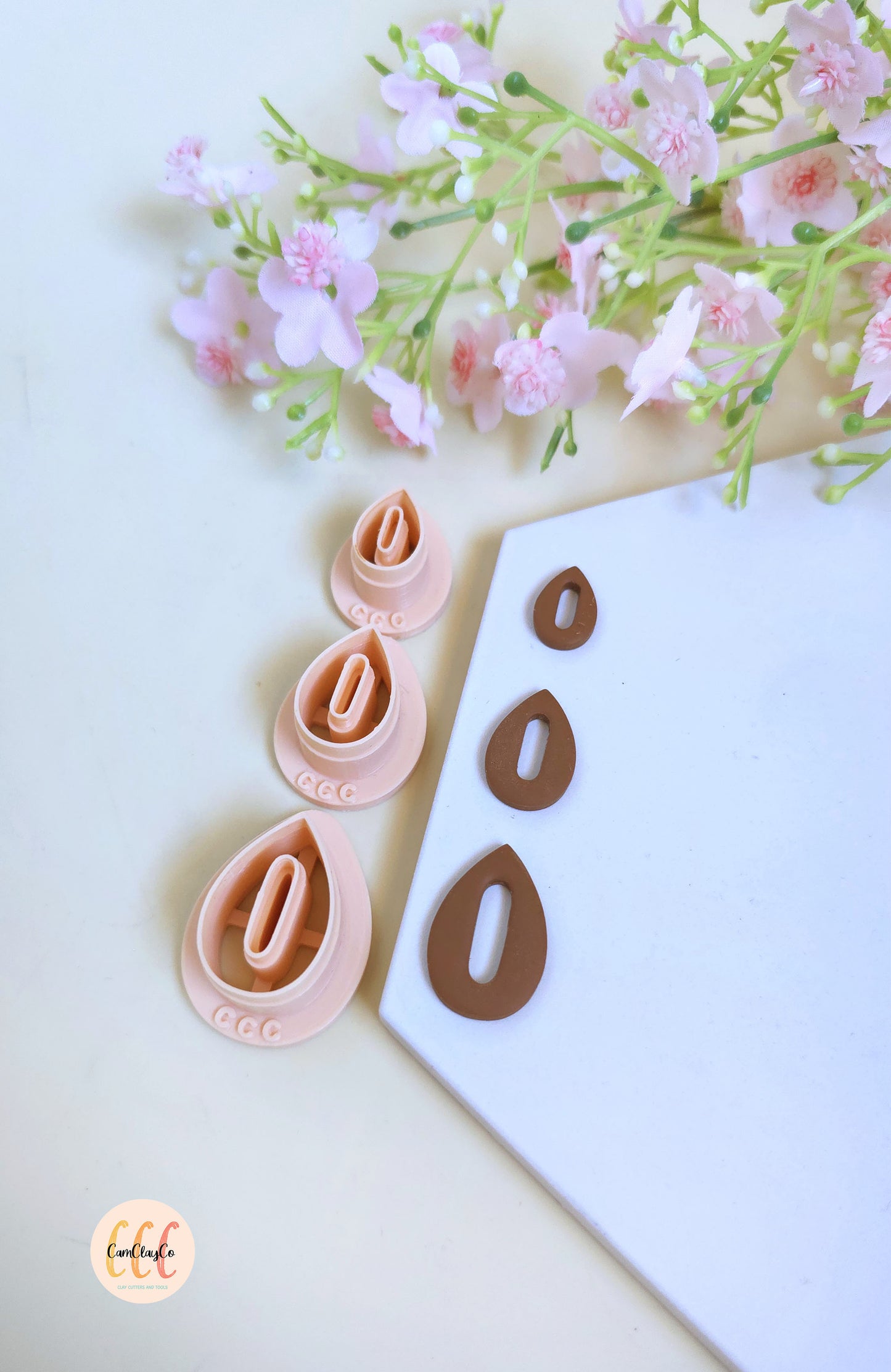 Emporte-pièces 3D en forme de gouttes donut ovale pour la fabrication de bijoux en argile polymère, créoles interchangeables, pampilles