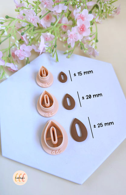 Emporte-pièces 3D en forme de gouttes donut ovale pour la fabrication de bijoux en argile polymère, créoles interchangeables, pampilles