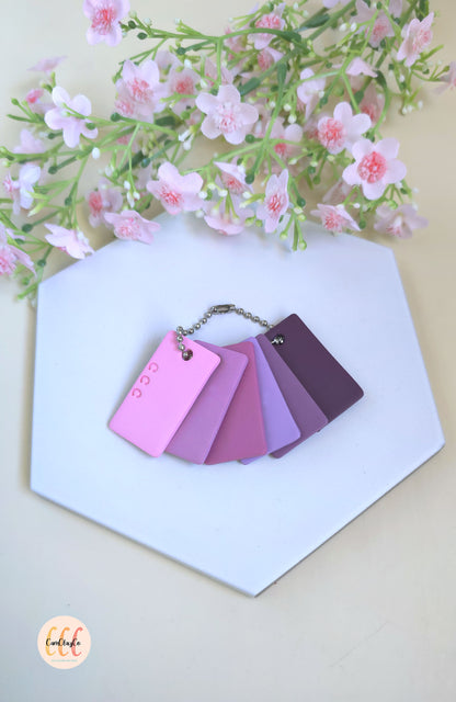 Recettes de couleurs pour argile polymère - 6 teintes - Nuances de prune