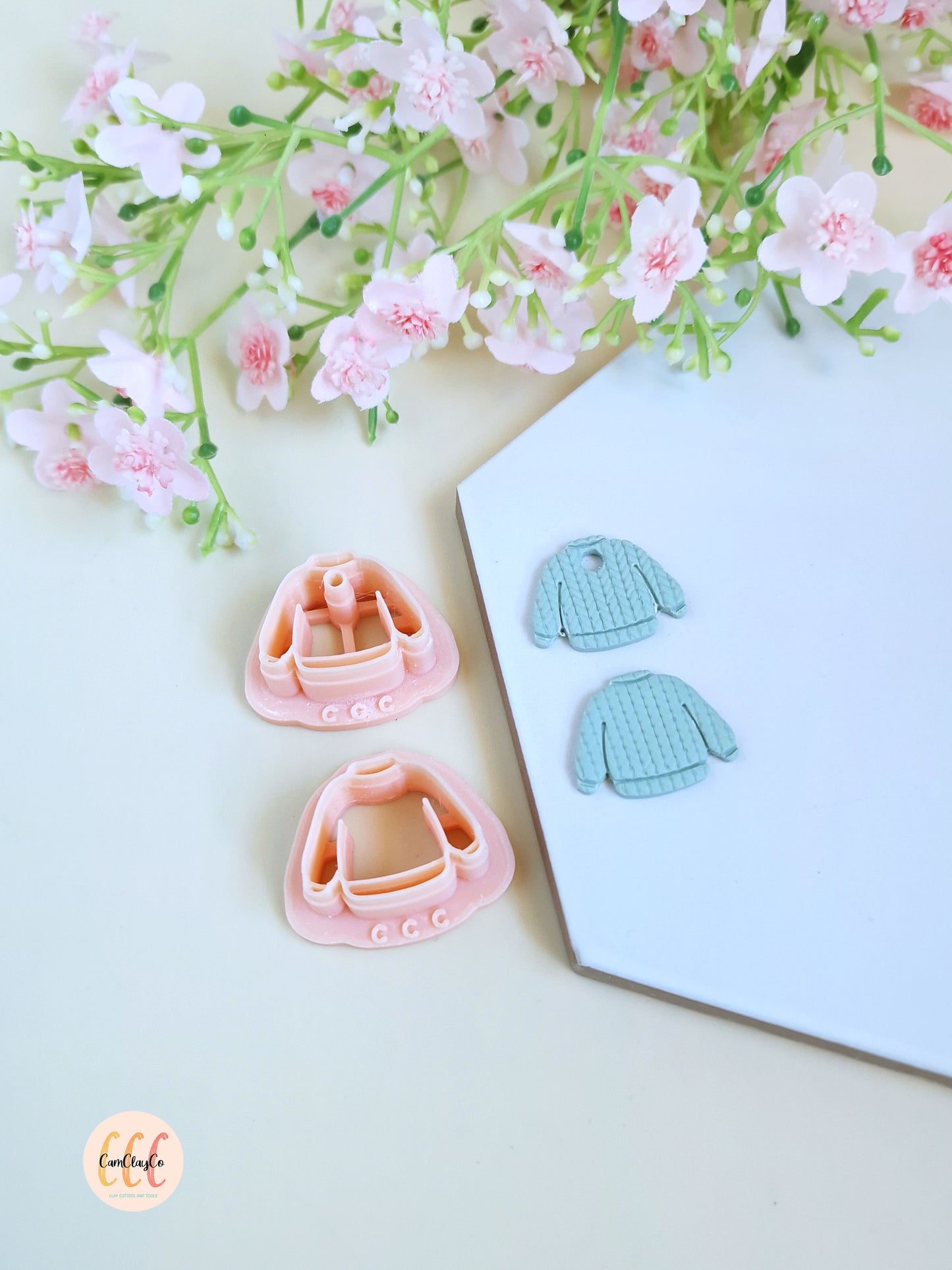 Emporte-pièces 3D en forme de pulls Noël pour la fabrication de bijoux en argile polymère, créoles interchangeables, pampilles