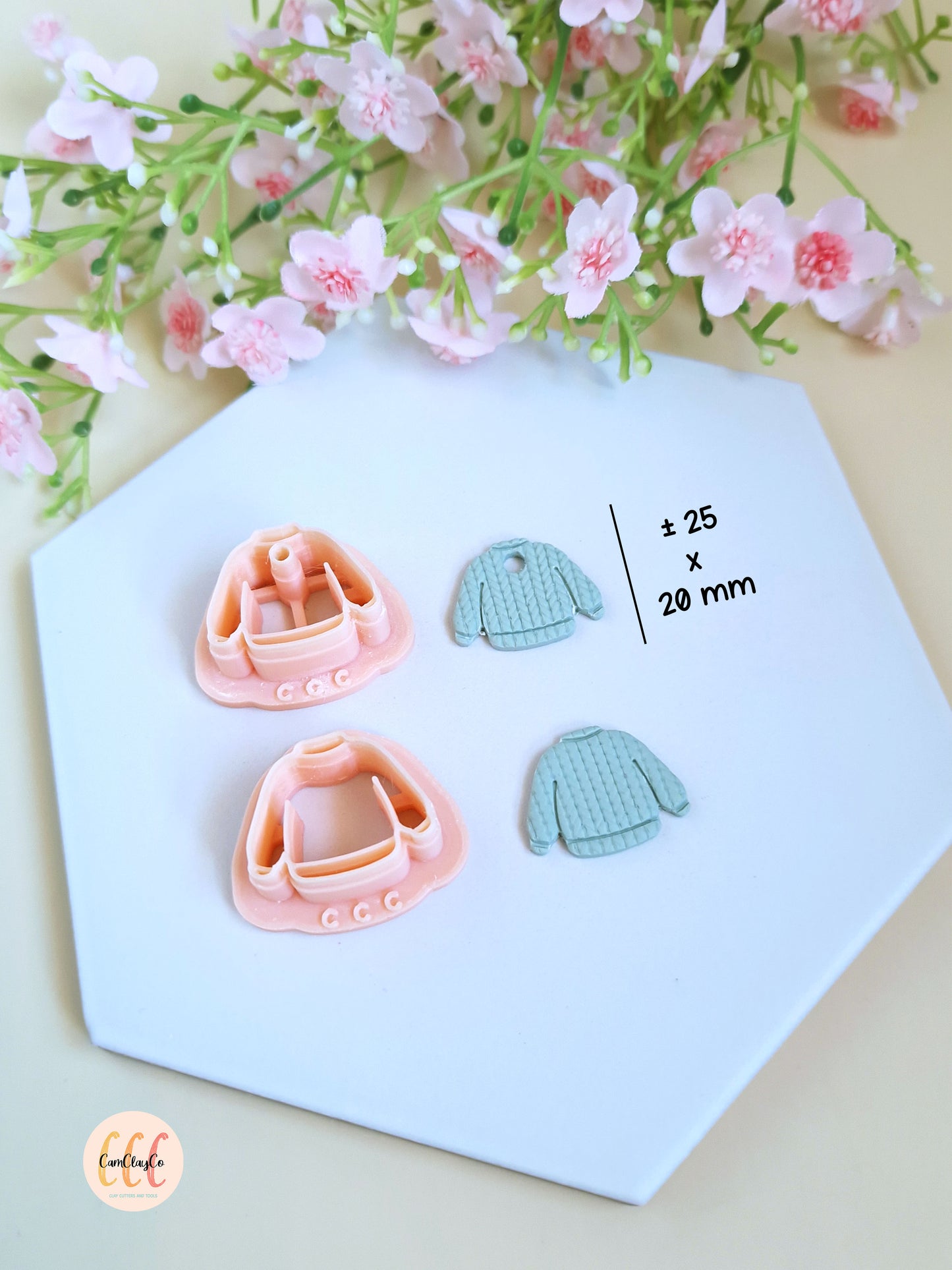 Emporte-pièces 3D en forme de pulls Noël pour la fabrication de bijoux en argile polymère, créoles interchangeables, pampilles