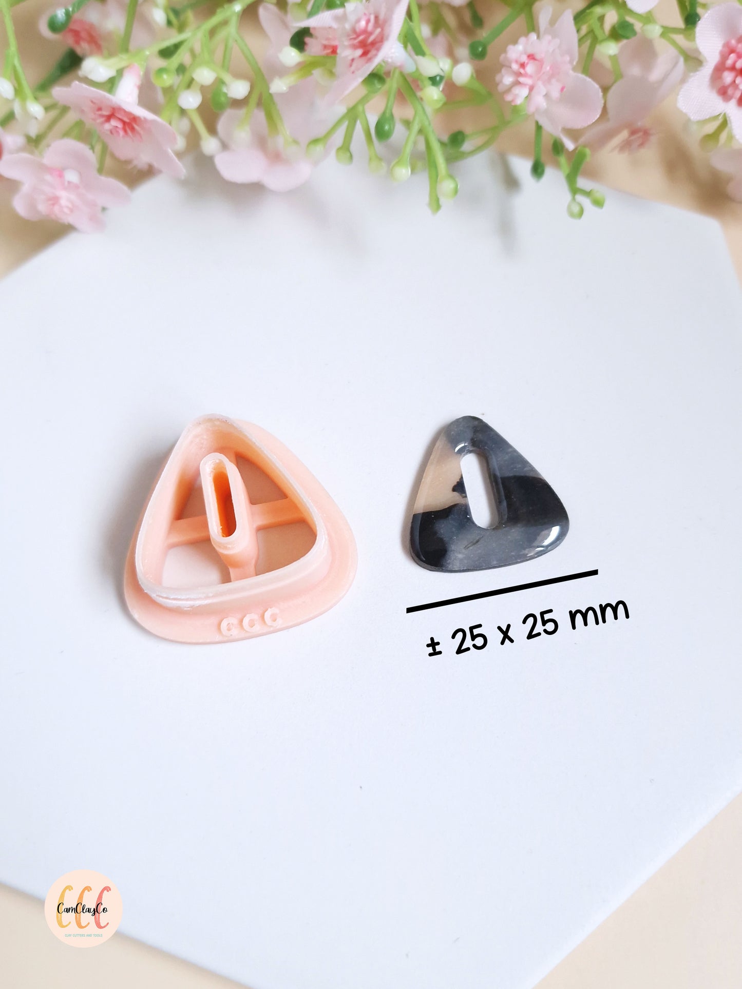 Emporte-pièce 3D en forme de triangle arrondi donut pour la fabrication de bijoux en argile polymère, créoles interchangeables, pampilles