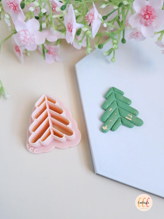 Emporte-pièce 3D en forme de sapin géométrique pour la fabrication de bijoux en argile polymère