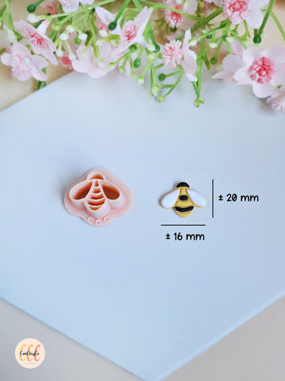 Emporte-pièce 3D en forme d'abeille pour la fabrication de bijoux en argile polymère, créoles interchangeables, pampilles