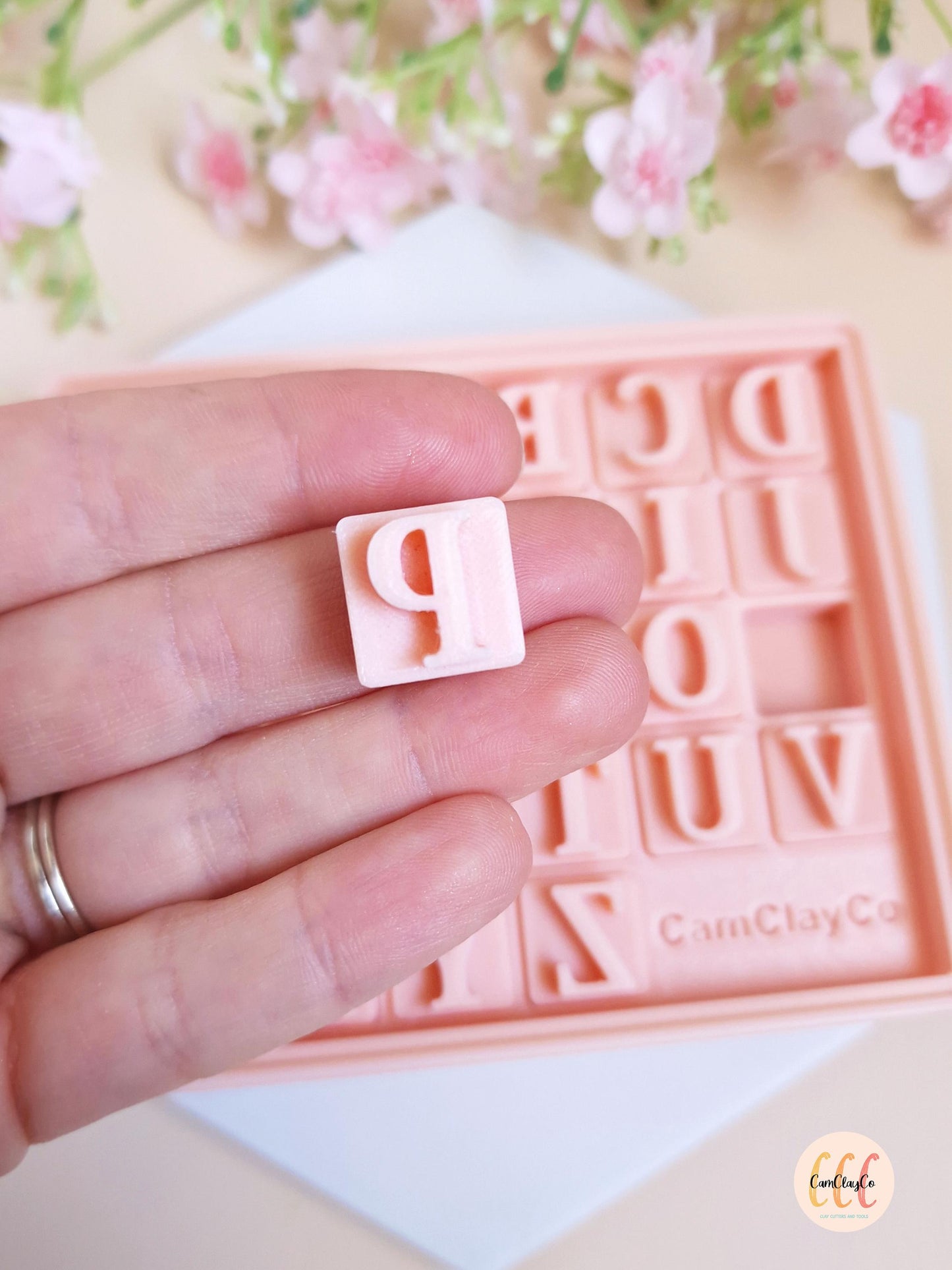 Tampons 3D alphabet pour la fabrication de bijoux en argile polymère - Majuscules 13 mm